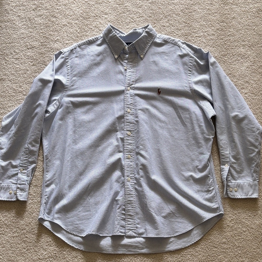 Men's Ralph Lauren Blue Striped button down